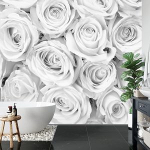 Papier Peint Bouquet De Roses Noir & Blanc – Image 5