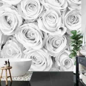 Papier Peint Bouquet De Roses Noir & Blanc – Image 5