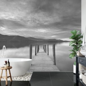 Papier Peint Tranquillité En Noir Et Blanc – Image 5