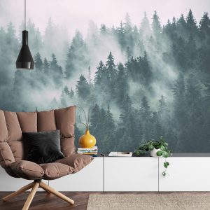 Papier Peint Forêt Dans La Brume – Image 4