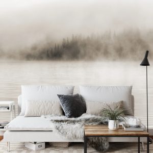 Papier Peint Brume Sur L'eau En Sépia – Image 3