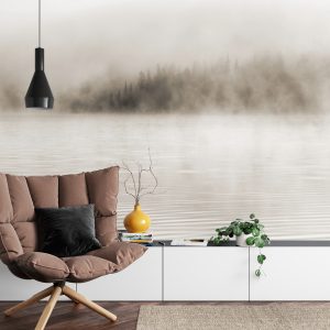 Papier Peint Brume Sur L'eau En Sépia – Image 4