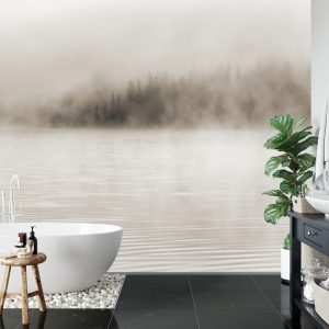 Papier Peint Brume Sur L'eau En Sépia – Image 5