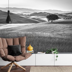Papier Peint Rolling Hills En Noir Et Blanc – Image 4