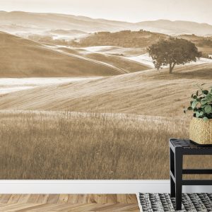 Papier Peint Rolling Hills Faded Vintage En Sépia – Image 7