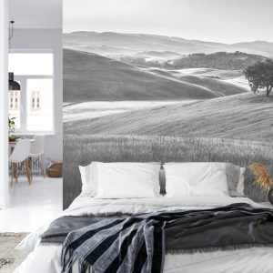 Papier Peint Rolling Hills Faded Vintage En Noir Et Blanc – Image 8