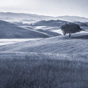 Papier Peint Rolling Hills Faded Vintage En Bleu – Image 1