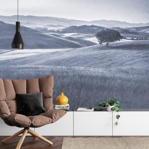 Papier Peint Rolling Hills Faded Vintage En Bleu – Image 4