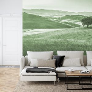 Papier Peint Rolling Hills Faded Vintage En Vert – Image 6