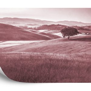 Papier Peint Rolling Hills Faded Vintage En Rouge – Image 2