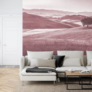 Papier Peint Rolling Hills Faded Vintage En Rouge – Image 6