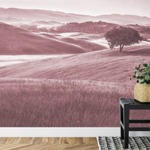 Papier Peint Rolling Hills Faded Vintage En Rouge – Image 7