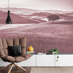 Papier Peint Rolling Hills Faded Vintage En Rouge – Image 4
