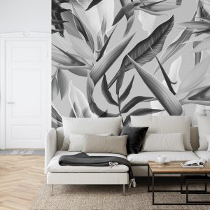 Papier Peint Tropicalia Noir & Blanc – Image 6