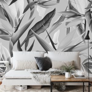 Papier Peint Tropicalia Noir & Blanc – Image 3