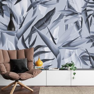 Papier Peint Bleu Tropicalia – Image 4