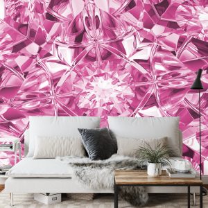 Papier Peint Facettes Du Luxe En Rose – Image 3