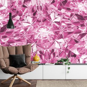 Papier Peint Facettes Du Luxe En Rose – Image 4
