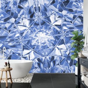 Papier Peint Facettes Du Luxe En Bleu – Image 5