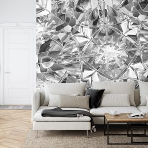Papier Peint Facettes Du Luxe En Noir Et Blanc – Image 6