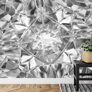 Papier Peint Facettes Du Luxe En Noir Et Blanc – Image 7