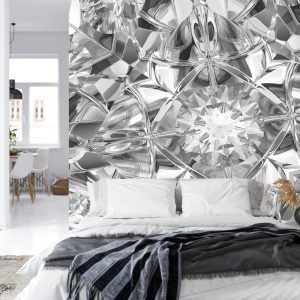 Papier Peint Facettes Du Luxe En Noir Et Blanc – Image 8