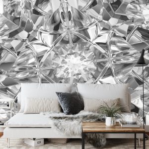 Papier Peint Facettes Du Luxe En Noir Et Blanc – Image 3