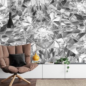 Papier Peint Facettes Du Luxe En Noir Et Blanc – Image 4