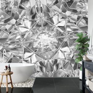 Papier Peint Facettes Du Luxe En Noir Et Blanc – Image 5