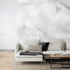 Papier Peint Plumes En Noir Et Blanc – Image 6