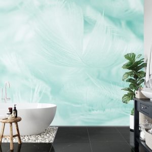 Papier Peint Plumes En Turquoise – Image 5