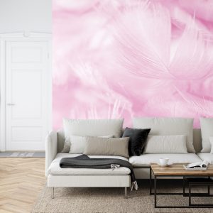 Papier Peint Plumes En Rose – Image 6