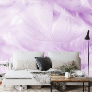 Papier Peint Plumes En Violet – Image 3