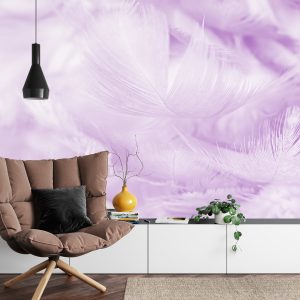 Papier Peint Plumes En Violet – Image 4