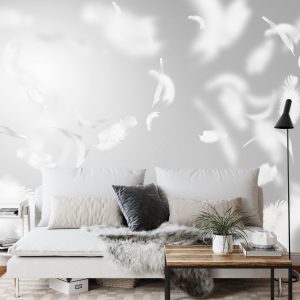 Papier Peint Flottant En Noir Et Blanc – Image 3