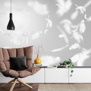 Papier Peint Flottant En Noir Et Blanc – Image 4