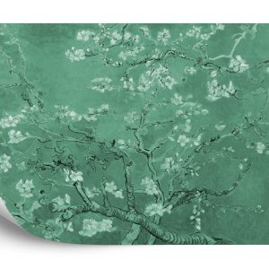 Papier Peint Fleurs De Van Gogh En Vert – Image 2