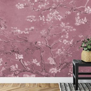 Papier Peint Fleurs De Van Gogh En Rouge – Image 7