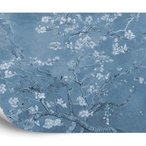 Papier Peint Fleurs De Van Gogh En Bleu – Image 2