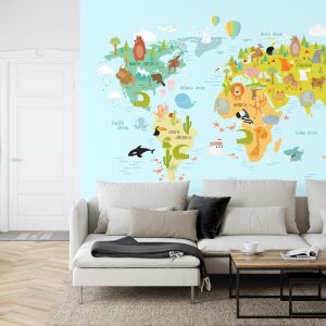 Papier Peint Carte Des Animaux Du Monde – Image 6