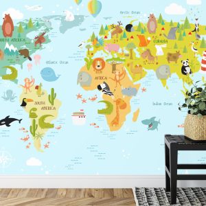 Papier Peint Carte Des Animaux Du Monde – Image 7