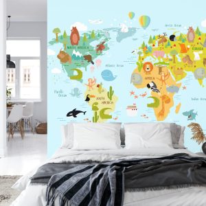 Papier Peint Carte Des Animaux Du Monde – Image 8