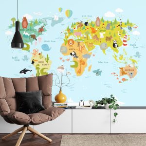 Papier Peint Carte Des Animaux Du Monde – Image 4