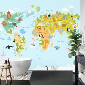 Papier Peint Carte Des Animaux Du Monde – Image 5