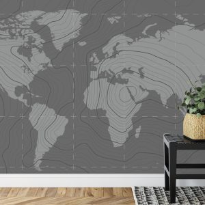 Papier Peint Carte Du Monde Moderne – Image 7