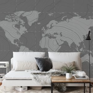 Papier Peint Carte Du Monde Moderne – Image 3