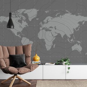 Papier Peint Carte Du Monde Moderne – Image 4