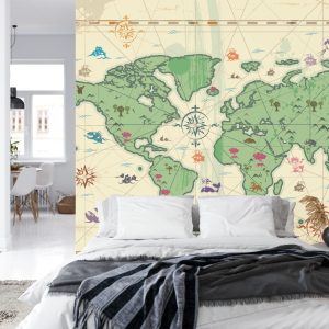 Papier Peint Style De Trésor De L'atlas Mondial – Image 8