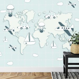 Papier Peint Carte Du Monde Voyage – Image 7