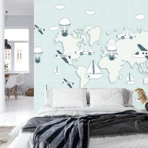 Papier Peint Carte Du Monde Voyage – Image 8